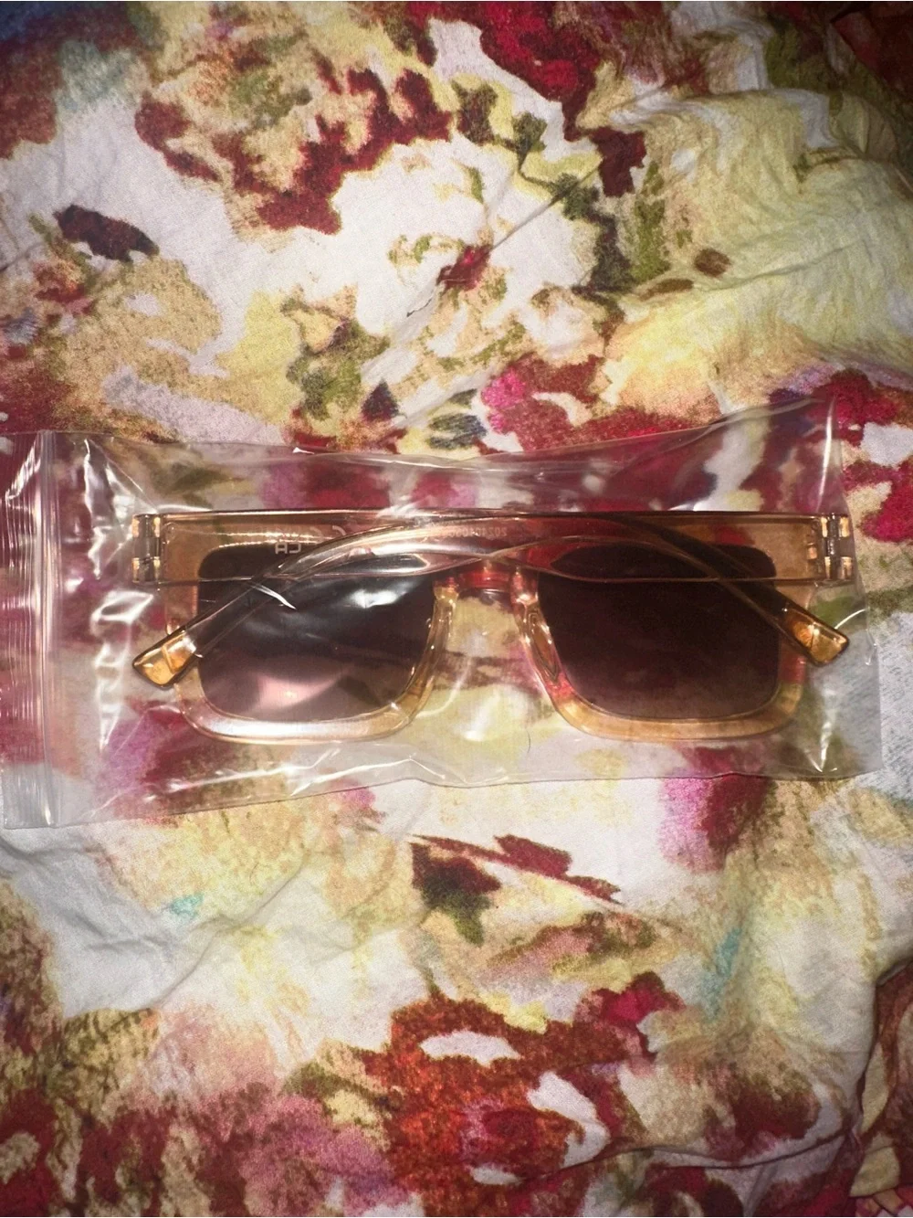 NIP Amber Square Frame Sunglasses - Tan / Brown